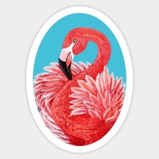 Pink Tropical Flamingo Sticker